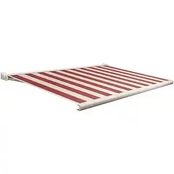 Brico Domasol zonnetent elektrisch ’Factor 20-C’ rood/witte strepen 500 x 300 cm aanbieding