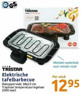 Tristar elektrische tafelbarbecue