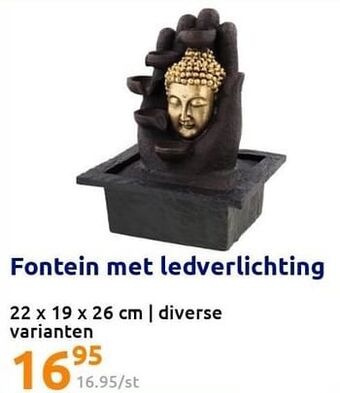 Action Fontein met ledverlichting aanbieding