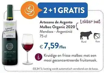 OKay Artesano de argento malbec organic 2020 mendoza - argentinië aanbieding