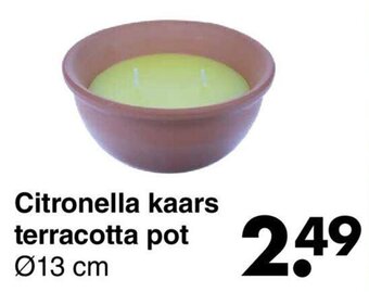 Citronella kaars terracotta pot