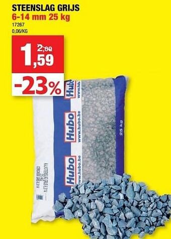 Hubo Steenslag grijs aanbieding