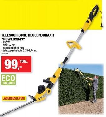 Hubo Powerplus telescopische heggenschaar powxg2043 aanbieding