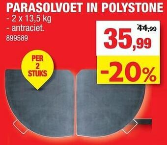 Hubo Parasolvoet in polystone aanbieding