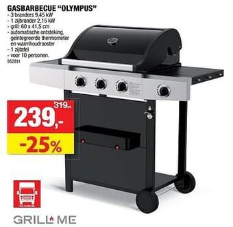 Hubo Gasbarbecue olympus aanbieding