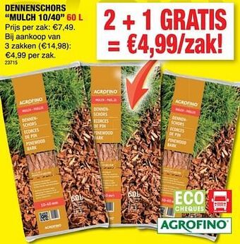 Hubo Dennenschors mulch 10-40 aanbieding