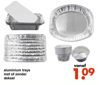 Wibra Aluminium trays met of zonder deksel aanbieding