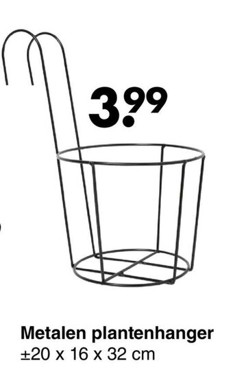 Wibra Metalen plantenhanger aanbieding