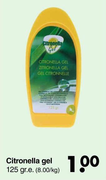 Wibra Citronella gel aanbieding