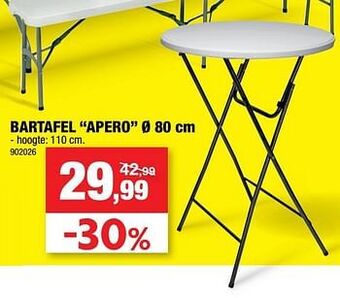 Hubo Bartafel apero aanbieding