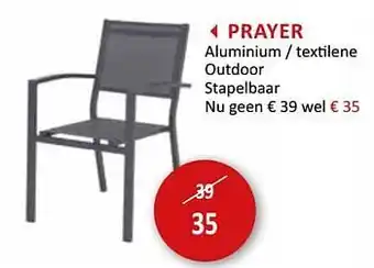Prayer aluminium - textilene outdoor stapelbaar