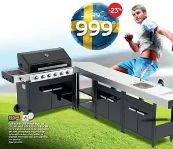Brico Gasbarbecue voor buiten culina met volledige keuken aanbieding
