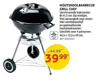 Brico Houtskoolbarbecue grill chef aanbieding