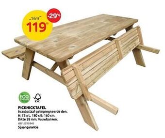 Brico Picknicktafel aanbieding