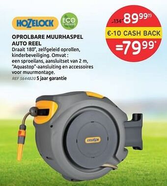 Brico Hozelock oprolbare muurhaspel auto reel aanbieding