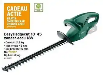 GAMMA Bosch easyhedgecut 18-45 zonder accu 18v aanbieding