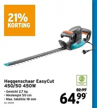 Gardena heggenschaar easycut 450-50