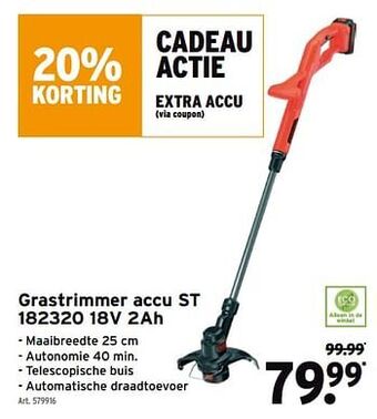 Black+decker grastrimmer accu st 182320 18v 2ah