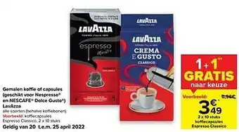 Carrefour Koffiecapsules espresso classico aanbieding