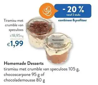 OKay Homemade desserts tiramisu met crumble van speculoos aanbieding