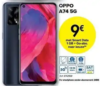 Carrefour Oppo a74 5g aanbieding