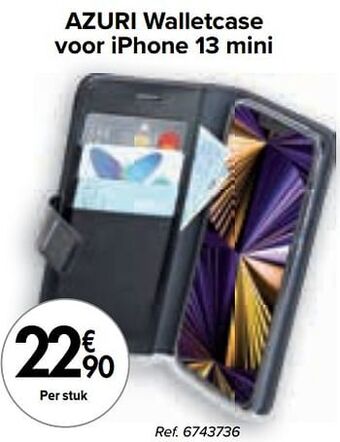 Carrefour Azuri walletcase voor iphone 13 mini aanbieding