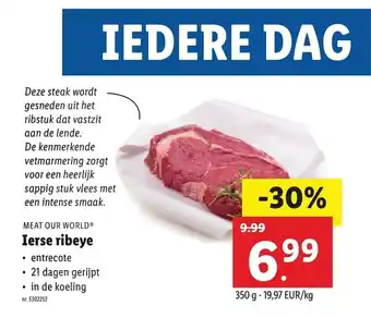 Lidl Meat Our World Ierse ribeye aanbieding