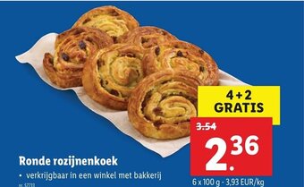 Lidl Ronde rozijnenkoek aanbieding