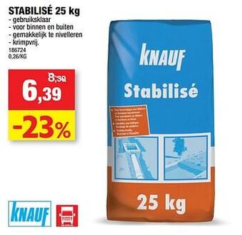 Hubo Stabilisé aanbieding