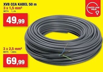 Hubo Xvb cca kabel aanbieding