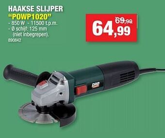 Hubo Powerplus haakse slijper powp1020 aanbieding