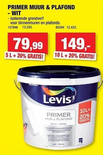 Hubo Primer muur + plafond - wit aanbieding