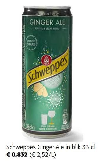 Colruyt Schweppes ginger ale aanbieding