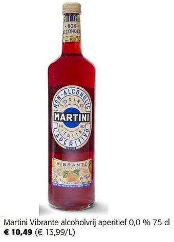 Martini vibrante alcoholvrij aperitief