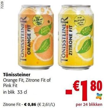 Colruyt Tönissteiner zitrone fit aanbieding