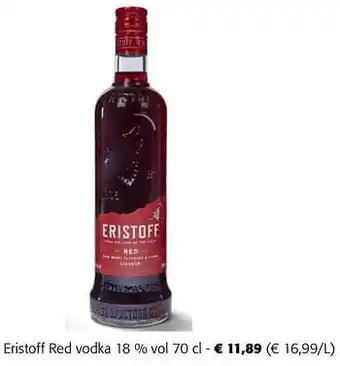 Colruyt Eristoff red vodka aanbieding