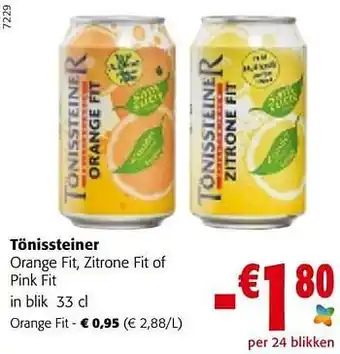 Colruyt Tönissteiner orange fit aanbieding