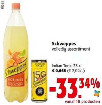 Colruyt Schweppes indian tonic aanbieding