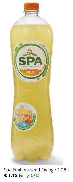 Colruyt Spa fruit bruisend orange aanbieding