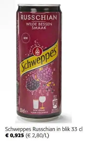 Colruyt Schweppes russchian aanbieding