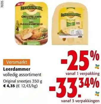Colruyt Leerdammer original sneetjes aanbieding