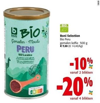 Colruyt Boni selection bio peru gemalen koffie aanbieding