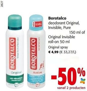 Colruyt Borotalco original spray aanbieding