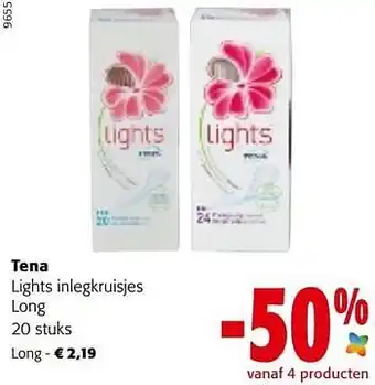 Colruyt Tena lights inlegkruisjes long aanbieding