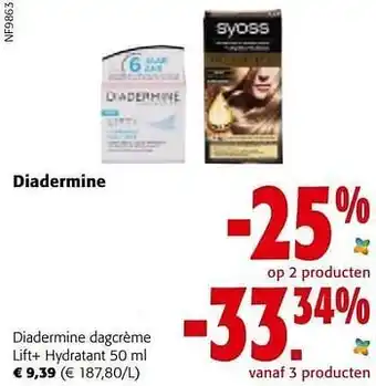 Colruyt Diadermine dagcrème lift+ hydratant aanbieding