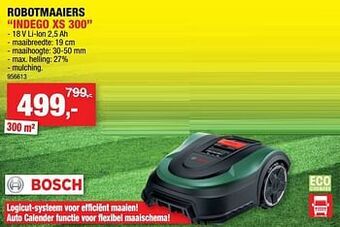 Hubo Bosch robotmaaiers indego xs 300 aanbieding