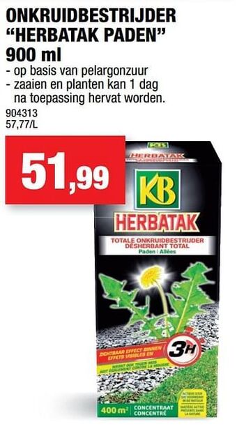 Hubo Onkruidbestrijder herbatak paden aanbieding