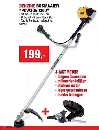 Hubo Powerplus benzine bosmaaier powxg50200 aanbieding