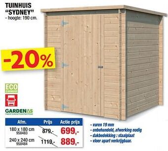Hubo Tuinhuis sydney aanbieding