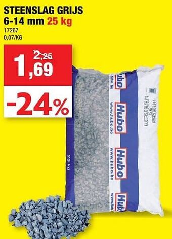 Hubo Steenslag grijs aanbieding